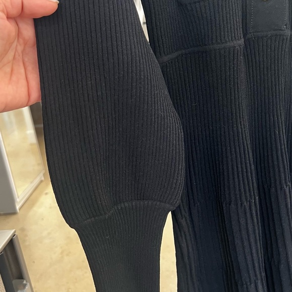 Veronica Beard Lauper Knit Dress Black with Gold Buttons -Medium - Picture 5 of 12